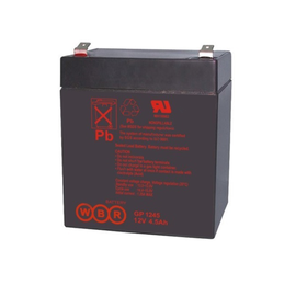  АКБ для ИБП 12В 4.5Ач WBR GP1245, 16W/cell, 54 Whr, 1.66 кг, (ШхГхВ)  90х70х101 мм (107 с клеммами) 