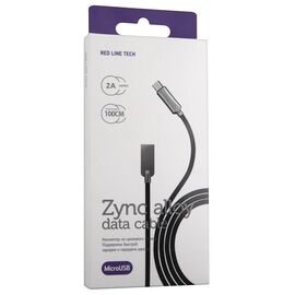  Дата-Кабель Red Line LX13 Zync alloy USB - Micro USB, черный 