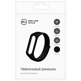  Ремешок нейлоновый для Xiaomi Mi Band 6, черный, №11 