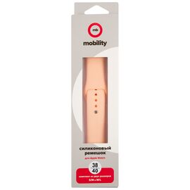  Ремешок силиконовый MB для Apple watch - 38-40 mm (S3/S4/S5 SE/S6), грейпфрут 