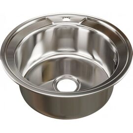  Мойка Mixline 528184 круг d 51 0,6 вып 3 1/2 глуб чаши 17см с сифоном 