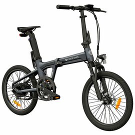  Электровелосипед ADO Electric Bicycle A20S Lite (серый) 20"x1,95"/350Вт/42Нм/36Вх9,6Ач/30км/ч/50км/ременной привод/аморт. вилка/IPX5/120кг 