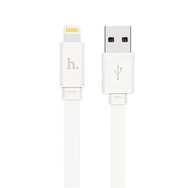  Кабель USB HOCO X5 Bambo USB - Lightning, 2.4А, 1 м, белый 