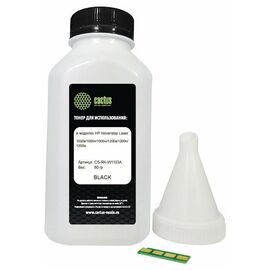  Тонер Cactus CS-RK-W1103A черный флакон 80гр. (в компл.:чип) для принтера HP Neverstop Laser 1000/1200 