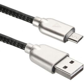  Дата-кабель ACD-Allure ACD-U926-M1B Micro кожаный 1м черный 
