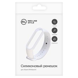  Ремешок силиконовый для Xiaomi Mi Band 6, белый, №02 