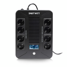  Источник бесперебойного питания Smartwatt Safe pro LCD 360Вт 600ВА черный 