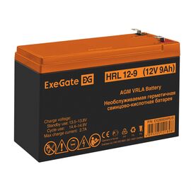  Аккумуляторная батарея ExeGate HRL 12-9 (12V 9Ah 1234W, клеммы F2) 285659 
