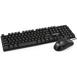  Комплект ExeGate Professional Standard Combo MK110 EX295302RUS клавиатура влагозащищенная+мышь оптическая 