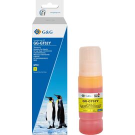  Чернила G&G GG-GT52Y желтый100мл для HP Ink Tank 110/115/116/118/310/315/316/318/319 