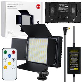  Светодиодная панель со шторками для фотосъемки LED-600 ISA (Black) 