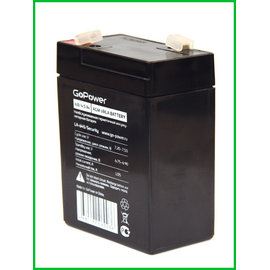 Аккумулятор свинцово-кислотный GoPower LA-645/security 6V 4.5Ah (1/20) 