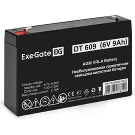  Аккумуляторная батарея ExeGate DT 609 EX294051RUS (6V 9Ah, клеммы F1) 
