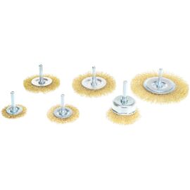  Набор щеток для дрели MATRIX 74496 , 6 шт. 5 плоских 40-50-65-75-100 мм + 1 чашка 50 мм со шпильками 