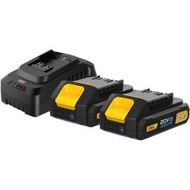  Набор аккумулятор и зарядное устройство Deli DL-CM20A2E (2АКБ 20V 2А*ч + ЗУ 2A, 20V) 