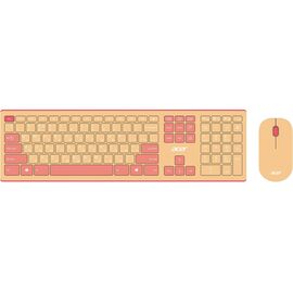  Клавиатура + мышь Acer OCC205 клав:розовый/бежевый мышь:розовый/бежевый USB беспроводная slim 