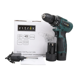  Дрель-шуруповерт Zitrek Green 12V Plus (085-1014) аккумуляторная с АКБ и з/у 