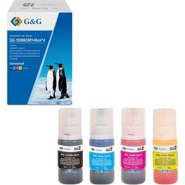  Чернила G&G GG-103BKCMY-45ml*4 103BKCMY голубой/пурпурный/желтый/черный набор 4x45мл для Epson EcoTank L1110/1210/1250/3110/3111/3116/3150/3151/3156/3 