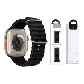  Ремешок HOCO WA12 Original для умных часов APPLE Watch 38/40/41/42mm силикон чёрный 