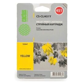  Картридж струйный Cactus CS-CLI451Y желтый для Canon MG 6340/5440/IP7240 (9,8ml) 