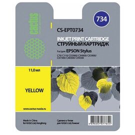  Картридж струйный Cactus CS-EPT0734 желтый для Epson Stylus С79/ C110/ СХ3900/CX4900/CX5900 (11,4ml) 