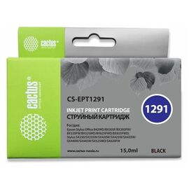  Картридж струйный Cactus CS-EPT1291 черный для Epson Stylus Office B42/BX305/BX305F (15ml) 