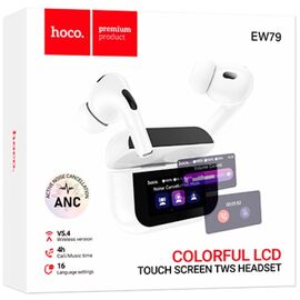  Блютуз гарнитура TWS Hoco EW79/ ANC / сенсорный экран / Белый, (Арт. HC-46499) 