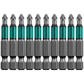  Биты KRAFTOOL 26124-2-50-10 Optimum Line, PZ2, 50мм, тип хвостовика E 1/4", 10шт в блистере 