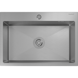  Кухонная мойка GRANFEST Metal 6545 inox 1 чаша 600*350*205, монтаж врезной 
