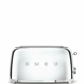  Тостер SMEG TSF02SSEU Стиль 50-х г.г, 4 ломтика, корпус из нержавеющей стали, 6 уровней поджаривания, хром 