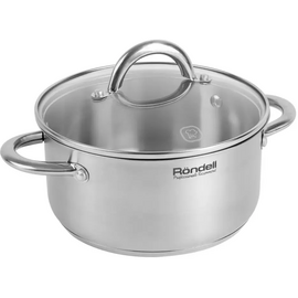  Кастрюля Rondell Point RDS-1311 2.8л. d=20см (с крышкой) стальной 
