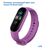  Ремешок силиконовый Great Case Sport для Xiaomi Mi Band 5/6/7, 250мм, на кнопке, сиреневый (10) 
