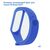  Ремешок силиконовый Great Case Sport для Xiaomi Mi Band 5/6/7, 250мм, на кнопке, синий (2) 