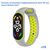  Ремешок силиконовый перфорированный Great Case Sport NK для Xiaomi Mi Band 5/6/7, 250мм, на кнопке, серый+желтый (10) 