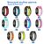  Ремешок силиконовый перфорированный Great Case Sport NK для Xiaomi Mi Band 5/6/7, 250мм, на кнопке, серый+желтый (10) 