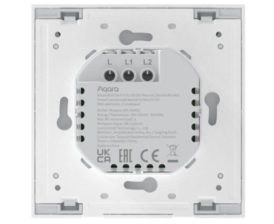  Умный выключатель Aqara Smart Wall Switch H1 EU двухклавишный (WS-EUK02) 