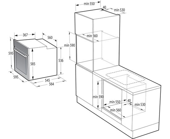  Духовой шкаф Gorenje BOS67371CLB 