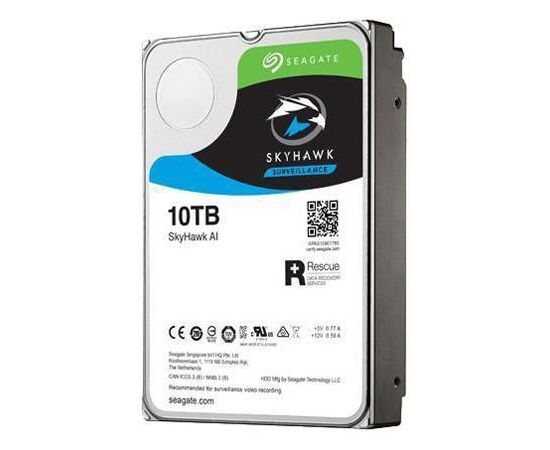  HDD Seagate SkyHawkAl (ST10000VE001) 10TB SATA 6 Гбит/с, 7200 rpm, 256 mb buffer, для видеонаблюдения 