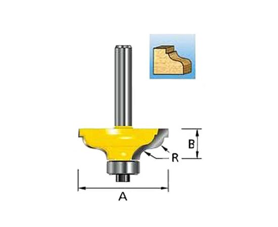  Фреза Makita D-48599 кромочная галтельная 2 