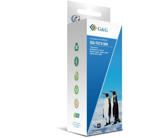  Чернила G&G GG-T6731BK черный100мл для Epson L800, L805, L810, L850 