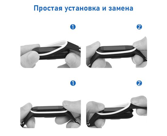  Ремешок силиконовый перфорированный Great Case Sport NK для Xiaomi Mi Band 5/6/7, 250мм, на кнопке, серый+желтый (10) 