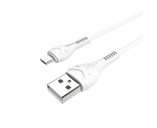  Дата-кабель HOCO X37 Cool power micro 1м (белый) 