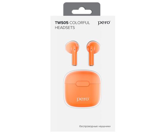  Беспроводные наушники PERO TWS05 COLORFUL Orange 