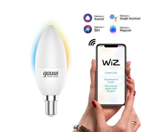  Умная лампа Gauss IoT Smart Home (1110112) E14 5Вт 470lm Wi-Fi 
