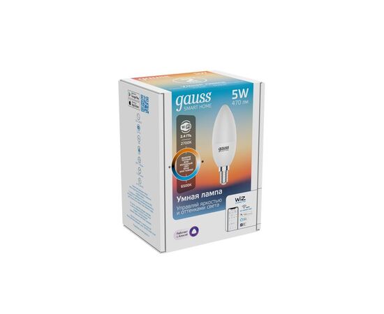  Умная лампа Gauss IoT Smart Home (1110112) E14 5Вт 470lm Wi-Fi 