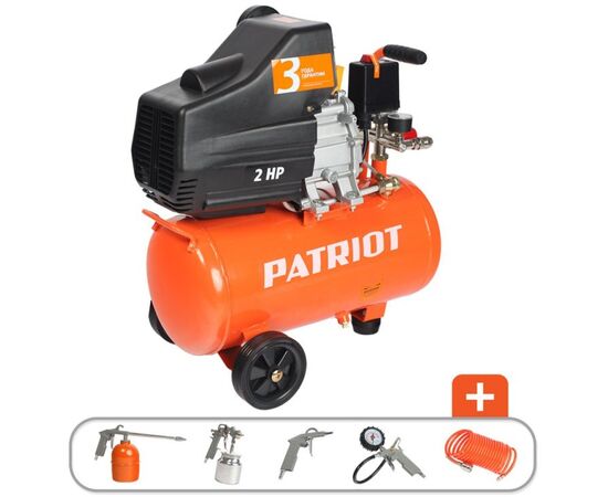  Компрессор поршневой Patriot EURO 24-240K оранжевый 