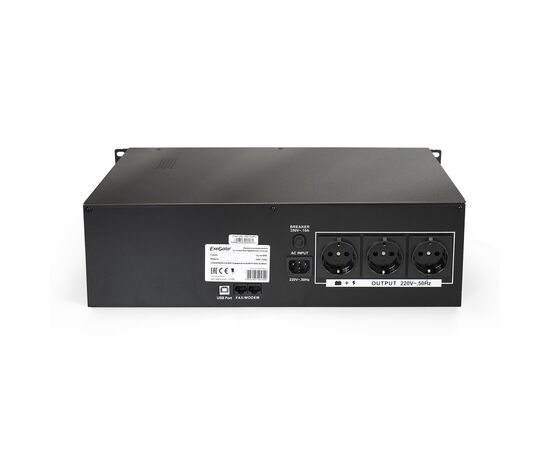  ИБП ExeGate EP270874RUS Power RM Smart UNL-1500 LCD (1500VA, Black, 2U, 3 евророзетки, USB) 