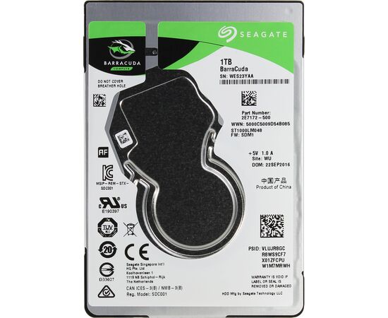  HDD 2.5" 1.0TB 5400rpm SATA3 128MB Seagate BarraCuda (ST1000LM048) 7 mm 
