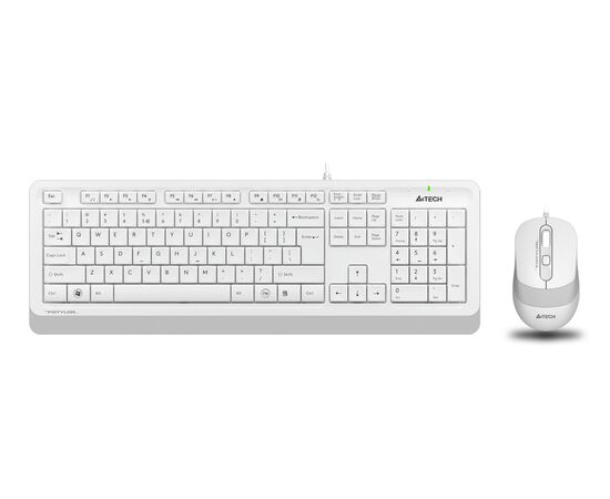  Клавиатура + мышь A4Tech Fstyler F1010 клав:белый/серый мышь:белый/серый USB Multimedia 