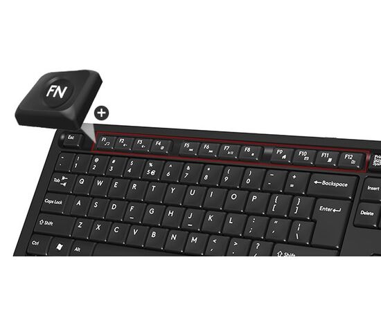  Клавиатура + мышь A4Tech Fstyler FG1010 grey 